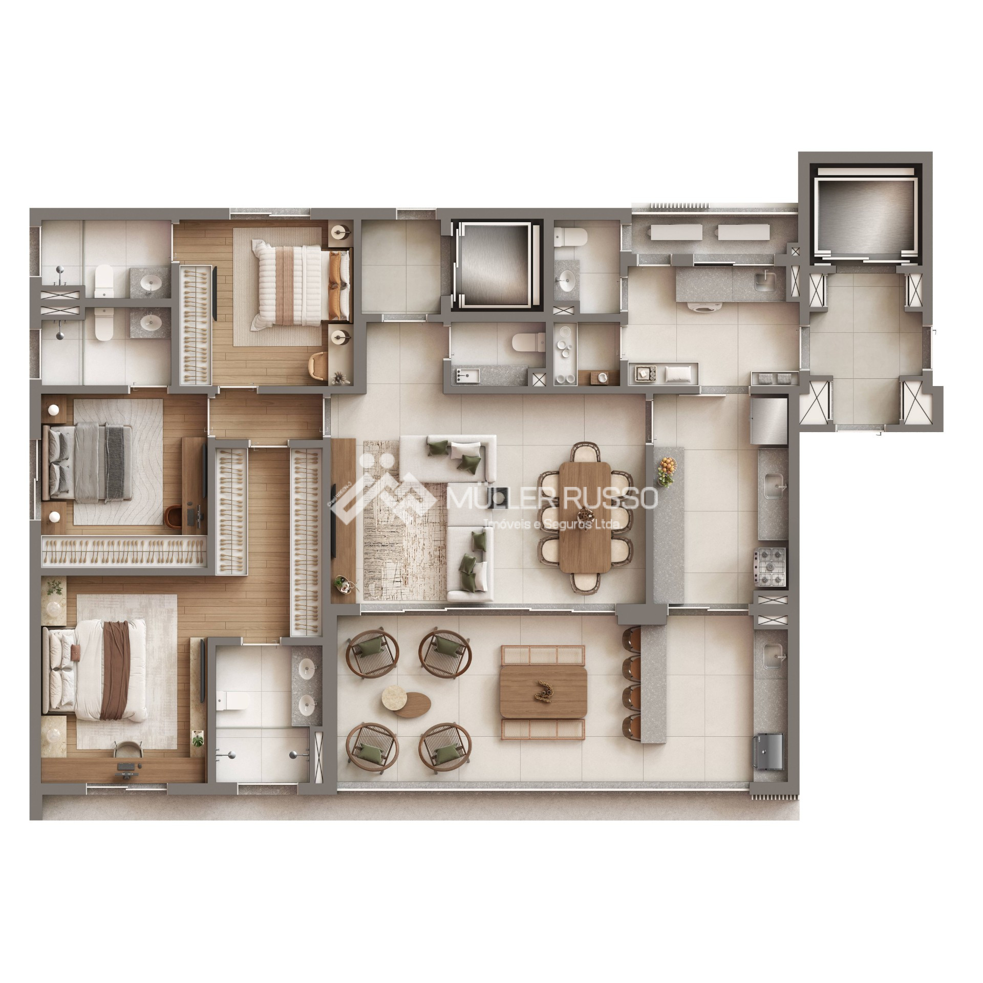 LANÇAMENTO: Apartamento com 3 suítes à venda, 167m² - Majestic Residencial - Americana/SP — foto 4