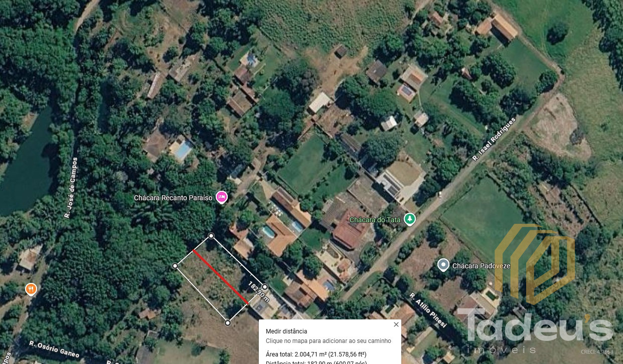 Terreno / Lote em Chácaras de Recreio Paraíso